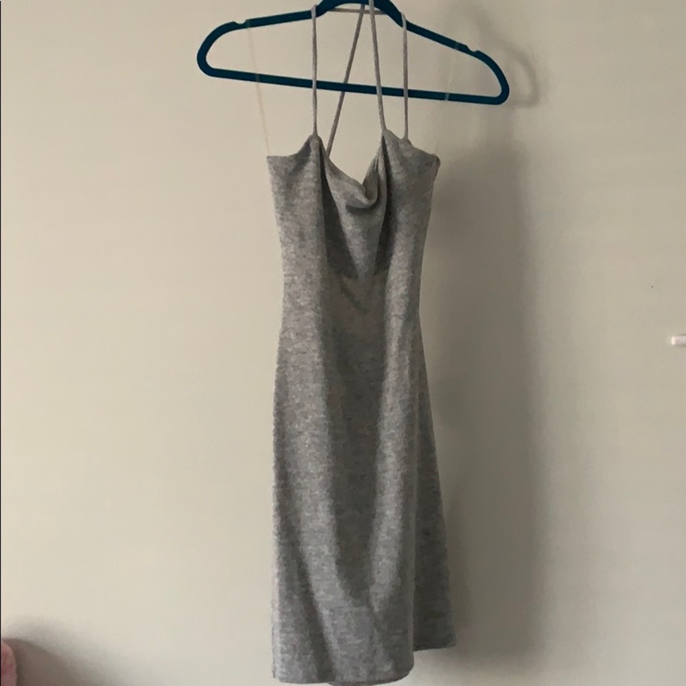 Spaghetti strap  grey dress